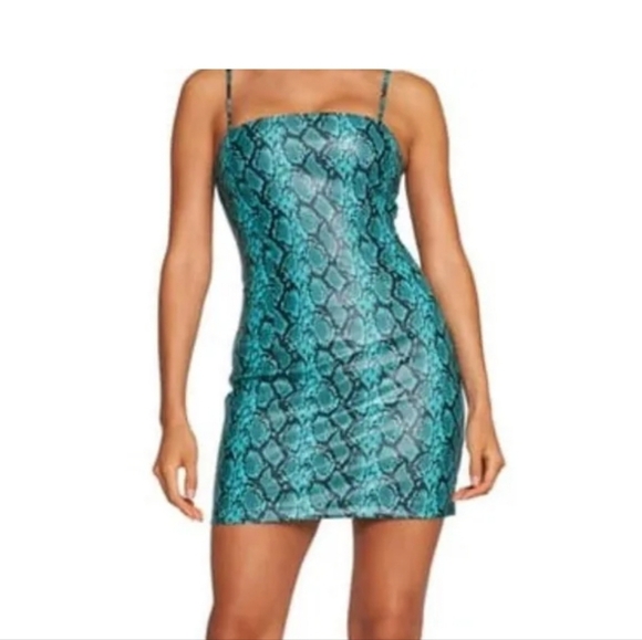 TIGER mist faux leather snake print dress - Picture 2 of 5